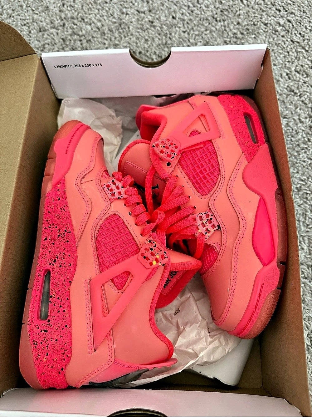 Jordan Air Jordan 4 Retro NRG Hot Punch Sneakers Pink & Red US 5.5